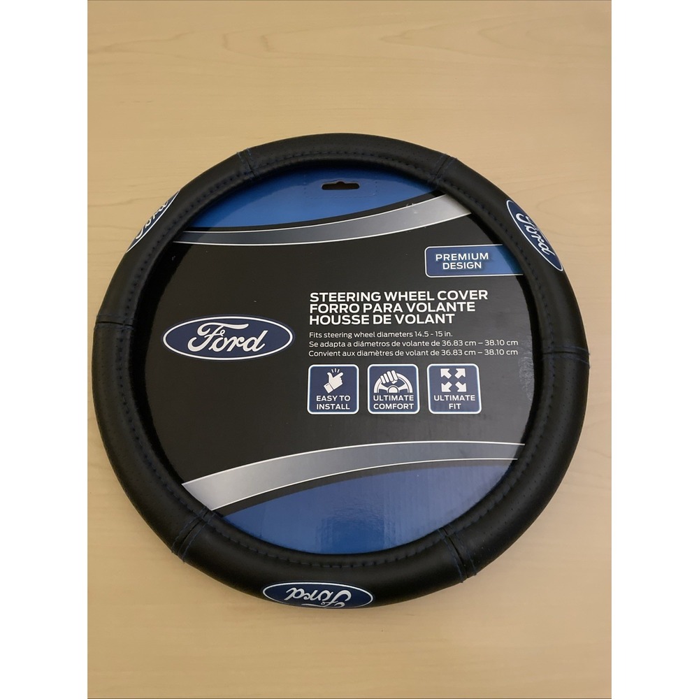 Ford Contrast Stitching Premium‎ Steering Wheel Cover for Cars Trucks And SUV